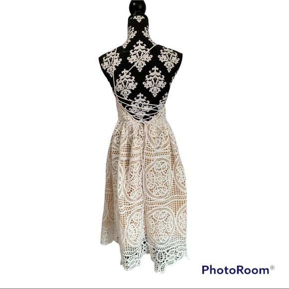 Chicwish Moonlit Night Cross Back Crochet Cami Dress - Picture 6 of 6